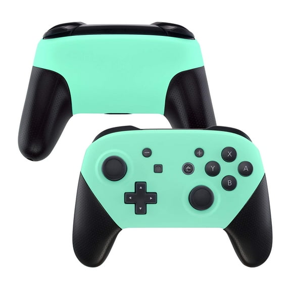 eXtremeRate Mint Green Faceplate and Backplate for Nintendo Switch Pro Controller, Soft Touch DIY Replacement Shell Housing Case for Nintendo Switch Pro - Controller NOT Included