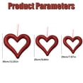 thumbnail image 3 of 10 Inch Flocked Heart Wreath Red - Valentine's Day Hanging Sign, Garland Decoration for Home, Wedding, Anniversary & Front Door Decor, 3 of 6