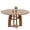 Walnut wood, variant on Round Dining Table for 4 Modern Wood Table with Storage Shelf 47 Inch Kitchen Apartment Furniture