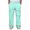 #02Cyan, variant on Men Straight Leg Cargo Pants Drawstring Elastic Waist Multi Pockets Casual Work Trousers Solid Polyester Relaxed Fit Long Pants Red L