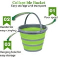thumbnail image 2 of Foldable bucket with 3-in-1 car washing gloves, microfiber glove sponge, 10L (2.6 gallons), 2 of 6