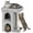 Light Gray-24" H, variant on Cat Tree for Large Cat, 19 * 16.5In Large Cat Perch, Adult Cat Tower for Indoor Cats with 24In Long Scratching Post, 2 Cozy Cat Condo House for Adult & Fat Cats, Dark Gray