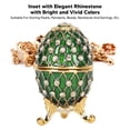thumbnail image 3 of Elegant Metal Jewelry Box with Sparkling Rhinestone, Exquisite Hand Painted Easter Egg Design, Multi Purpose Trinket Box for Pearls, Necklaces, and Earrings Perfect Gift for Easter, 3 of 7