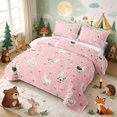 thumbnail image 3 of Erosebridal Goose Twin Quilt Set for Girls, Pink Folk Art Twin Coverlet Set, 2pcs 1 Bedspread and 1 Pillowcase, 3 of 7