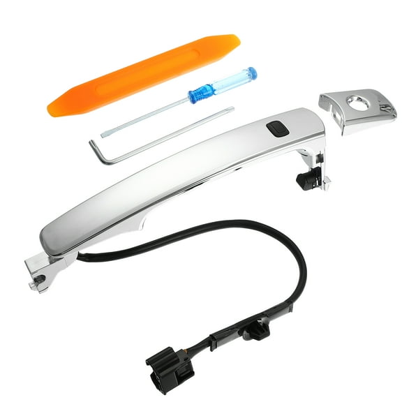 Unique Bargains 1Set Exterior Door Handle Front Left Driver Side for Nissan Rogue 2.5L 2010-2015 80640-CZ31B,Chrome Tone