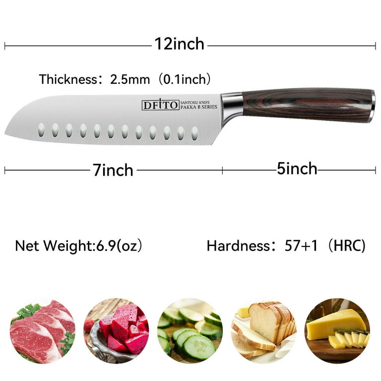 PAUDIN Utility Knife Kitchen, Sharp Chef Knife 5 Inch Small, Paring Knife,  High Carbon Stainless Steel Kitchen Utility Knife with ABS Handle, Small