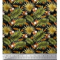 thumbnail image 1 of Soimoi Cotton Jersey Fabric Tropical Leaves & Coconut Fruits Decor Fabric Printed Yard 58 Inch Wide, 1 of 1
