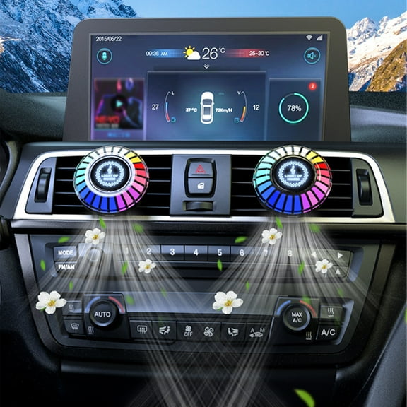 UUHYTG Bluetooth Car LED Light Bar, Voice Activated Music Sync for Interior, 24 RGB Color Modes with APP Control, Rechargeable Mood Lighting for Vehicles & Parties