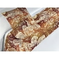 thumbnail image 3 of Floral Bed Runner Set, Grunge Flower Sketches in Sunset Color Palette Weathered Effect Ornament, Decorative Bedding Scarf & a Pillow Sham for Hotels Homes, Twin, Burgundy and Amber, by Ambesonne, 3 of 3