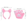 thumbnail image 3 of Cat Animal Costume Accessory Cat Ear Headband for Decor 1Set Pink Soft Fabric, 3 of 4
