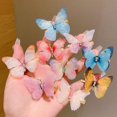 thumbnail image 4 of Tnobhg 6Pcs Butterflies Decor Hair Clip Rhinestone Embellished Girl Princess Hair Pin Animal Shape Hair Pin Hair Accessories, 4 of 8
