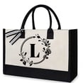 thumbnail image 4 of Bolsa de lona de moda para mujer de hombro portátil con estampado de letras Tmvgtek Para Estrenar, 4 of 8