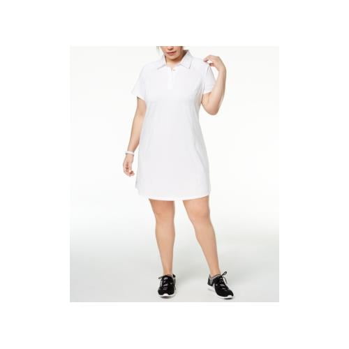 Ideology Plus Size Tennis Dress Bright White 3X