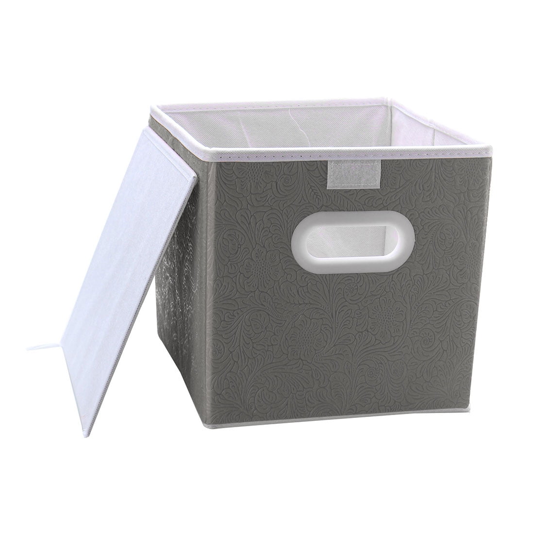 Storage Bins Cubes Toy Box Baskets Organizer with Lid for Closet Shelf