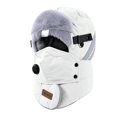 thumbnail image 2 of vzibsiv Winter Hats for Womens and Mens Windproof Trapper Hat with Detachable Mask and Goggles Fleece Lined Ski Cap White, 2 of 5