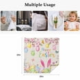thumbnail image 5 of Happy Easter Cloth Napkins, Spring Farmhouse Bunny Eggs Flower Beige Washable and Reusable Dinner Napkins Set of 8, Table Napkin for Kitchen Party Birthday Wedding Hotel Housewarming 20"x20", 5 of 9