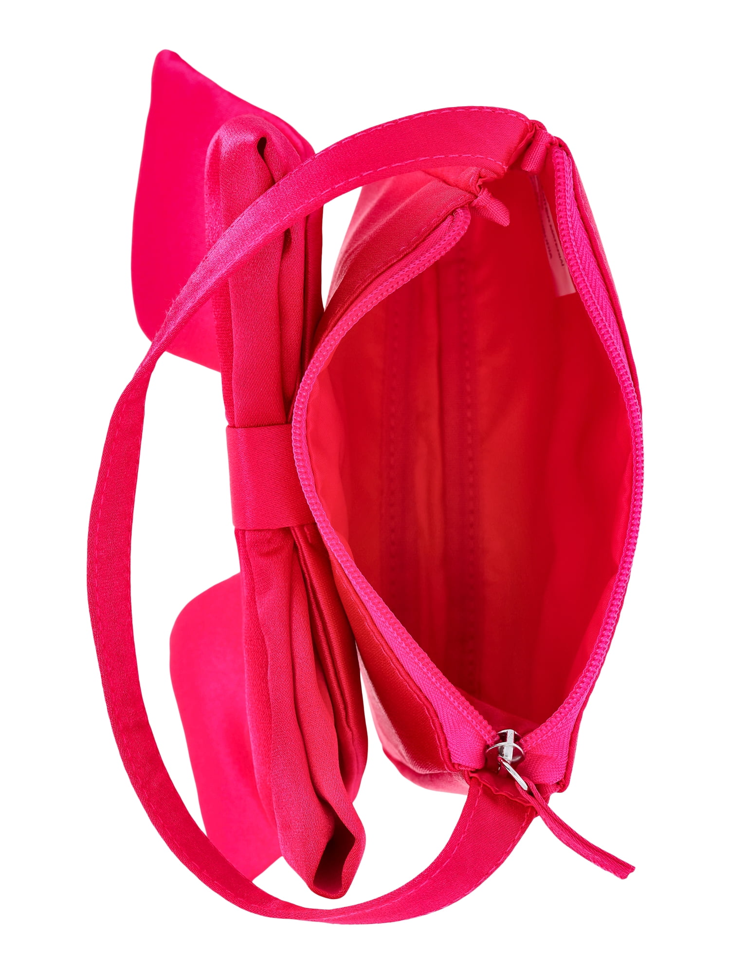Wonder Nation Girls Big Satin Bow Handbag, Pink