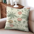 thumbnail image 4 of Pack of 2 Rustic Cotton Linen Vintage Flowers Pillow Covers – 20x20 Inch Decorative Square Cushion Covers, Perfect for Sofa, Couch Decoration, 4 of 7