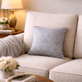 thumbnail image 3 of Desiree Blue Damask Geometric 100% Cotton Accent Throw Pillow 18" x 18", 3 of 4