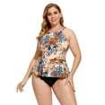 thumbnail image 1 of Goodwill Women Plus Size Tankini Swimsuits with Shorts Flounce Two Piece Bathing Suit Floral Printed Swimwear, 1 of 7