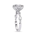 thumbnail image 3 of IGI Certified Lab Grown Diamond Engagement Ring For Women | Center 7MM Princess Cut Halo Solitaire Wedding Promise Rings For Her In 14k Solid White Gold | F-G, VS-SI Quality (3.10 Ctw) Ring Size-5.5, 3 of 7