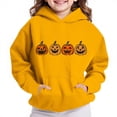thumbnail image 2 of Hellosay Girls Halloween Clothes Pumpkin Holiday Tops Hooded Pullover Festival Tops Winter Happy Funny Streetwear, 2 of 4