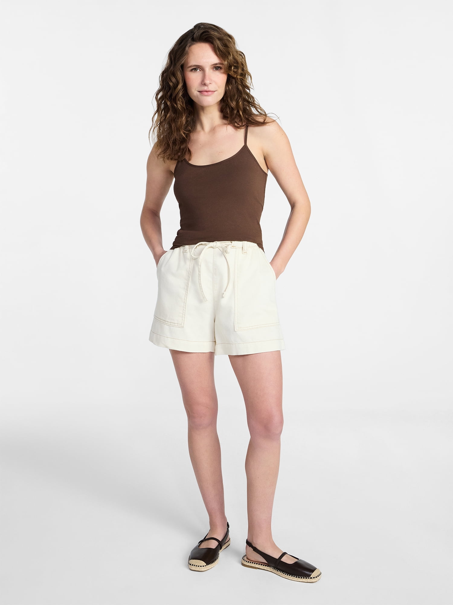 Time and Tru Women’s Adjustable Strap Cami, Sizes XS-XXXL