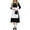 Black, variant on LEKWK Florence Nightingale Costume Women Retro Nurse Uniform Cosplay Dress with Accessories Dress, Apron, Headband, Bag & Cross Patch Halloween Costume