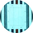 thumbnail image 1 of Ahgly Company Indoor Round Solid Light Blue Modern Area Rugs, 3' Round, 1 of 4