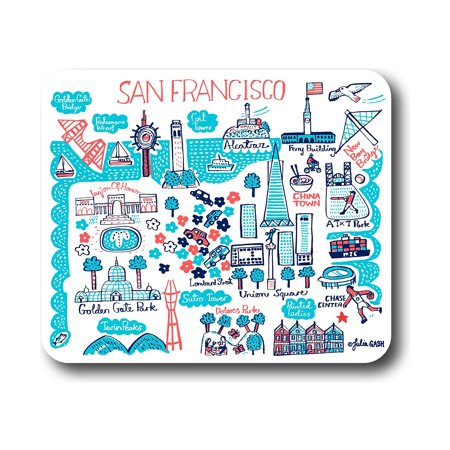 UPC: 0731969977927 | OTM Essentials Artist Series: Julia Gash San Francisco Non-Skid Mouse Pad Multicolor (OP-MH-JG1-048)