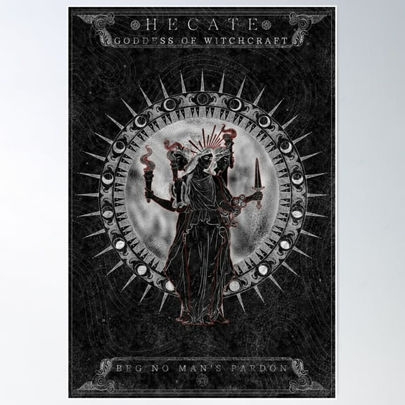 Hecate - Black Poster Wall Art, Modern Wall Decor For Living Room Bedroom, 16x24 UNFRAMED