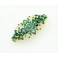 thumbnail image 3 of Faship Gorgeous Emerald Color Green Crystal Hair Barrette Clip, 3 of 4