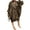 Khaki, variant on Women's Long Sleeve Leopard Print Autumn Winter Midi Dress Holiday Party Baggy Dress
