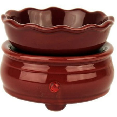 Original Candle Warmer - Electric 2-in-1 Fragrance Air Freshener - 2 Piece Ceramic Melt Tart Wax Cube Melter - Essential Oil Aroma Burner - Eliminate Odors - Red (Best Way To Eliminate Body Odor)