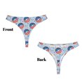 thumbnail image 3 of Fotbe Donut with the USA Fag Tanga Sin Costuras para Mujer con Estampado – Panties Invisibles, Transpirables y Cómodos para Uso Diario-Large, 3 of 6