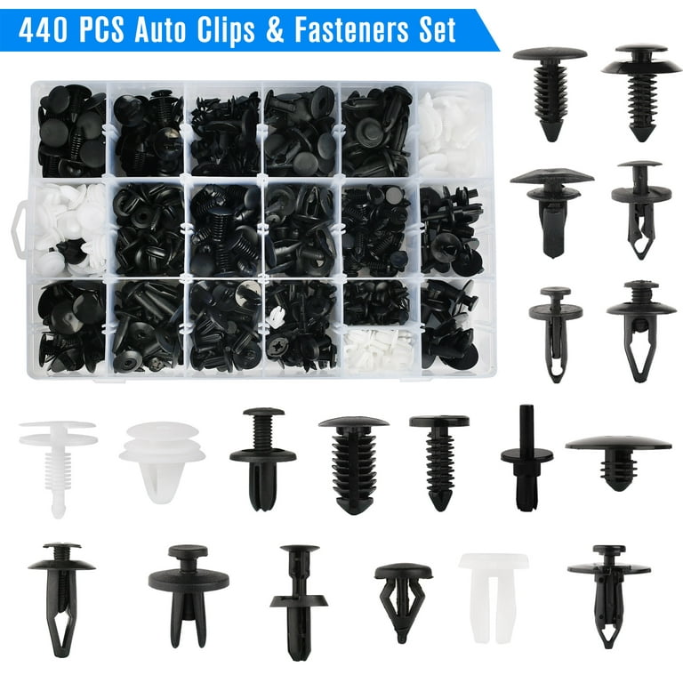 LotFancy 440Pcs Car Retainer Clips and Fastener Remover 