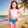 thumbnail image 2 of Girls UPF 50+ Two-Piece Rash Guard Set, Sun Protective Swim Shirt & Shorts,Blue,100, 2 of 8