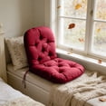 thumbnail image 6 of Waterproof Rocking Chair Cushion 48" x 24" x 6" Non-Slip Rattan Wicker Chair Cushion Memory Foam Swivel Rocker Seat Pad with Straps for Outdoor Furniture Patio Indoor Bedroom Porch (Red), 6 of 7