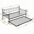 thumbnail image 4 of Restonic Black Daybed - Sturdy & Easy to Assemble, 4 of 13