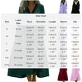 thumbnail image 3 of Uscallm Women Plus Size V Neck Long Sleeve Flowy A-Line Maxi Dress Casual Loose Solid Boho Travel Dresses, Green 2XL, 3 of 8