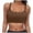 A-Brown29, variant on Women's Bikini Tops Padded Adjustable Straps Tops Solid Color Minimalist Beachwear Swimwear Sport Swimsuit Tops