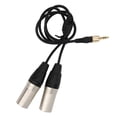 thumbnail image 2 of Cable de salida de audio negro, Cable de salida de audio de micrófono de alambre TPE, para micrófono de computadora portátil LHCER Descripción de la referencia, 2 of 8