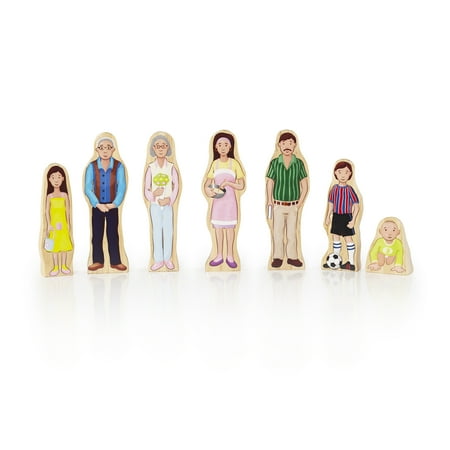 Guidecraft Guidecraft Wedgies Family Set of Wooden Figures - Kids Learning & Educational Toys, Block Play Character Set for Toddlers