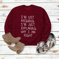 thumbnail image 3 of SBYOJLPB Hoodless Blouses Clearance Women'S Fashion Letter Print O- Neck Long Sleeve Loosen Sweatershirt Top Flash Picks, 3 of 4