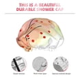 thumbnail image 5 of YFYANG Women's Double Waterproof Shower Cap, Funny Watercolor Doodle Reusable Hair Cap for All Hair Styles and Head Sizes, 5 of 9