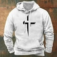 thumbnail image 2 of Valora Men Sweatshirt Men's Hoodies Sweatshirts Front Print Sportswear Hooded Top for Everyday Comfort and Sporty Style White XL, 2 of 3