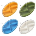 thumbnail image 4 of Caja de pastillas portátil giratorio 4 celosías tableta sellada dispensador de azúcar organizador contenedor bolso accesorios de interior al aire libre amarillo Speravity HA028286-01, 4 of 7