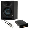 PreSonus Eris Studio 4 4.5-inch 2-Way Active Studio Monitors with EBM Waveguide Bundle with Auray IP-S Isolation Pad and 1/4" TRS Male to Male Audio Cable