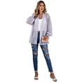 thumbnail image 5 of hirigin Women's Swimsuit Cover Ups, Long Sleeve Swiss Dots Open Front Chiffon Beach Kimono Cardigan, 5 of 9