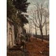 thumbnail image 2 of Jacob Wagner 15x18 Black Ornate Wood Framed Double Matted Museum Art Print Titled - St. Alban Church Graveyard, Basel (1890), 2 of 5